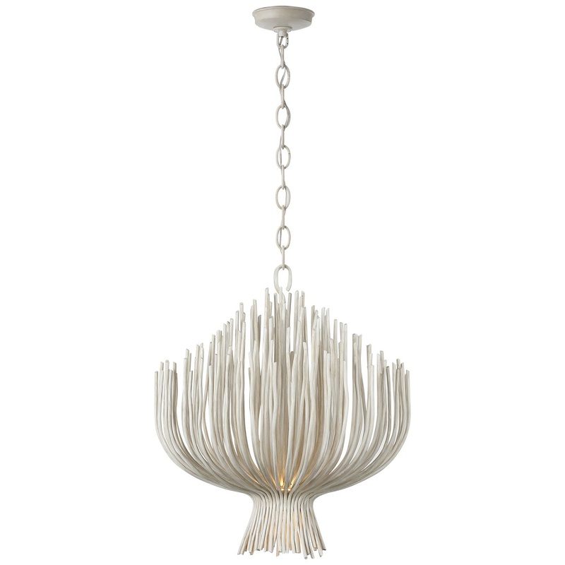 LED Chandelier from the Astra Collection in Waxed Plaster Finish by Visual Comfort Signature