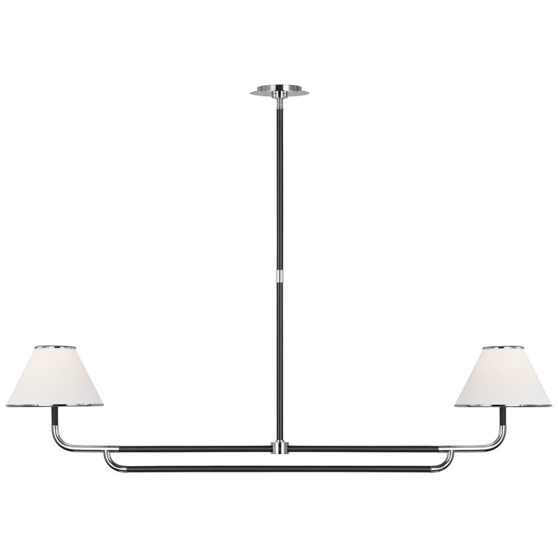 LED Chandelier from the Rigby Collection in Polished Nickel And Ebony Finish by Visual Comfort Signature