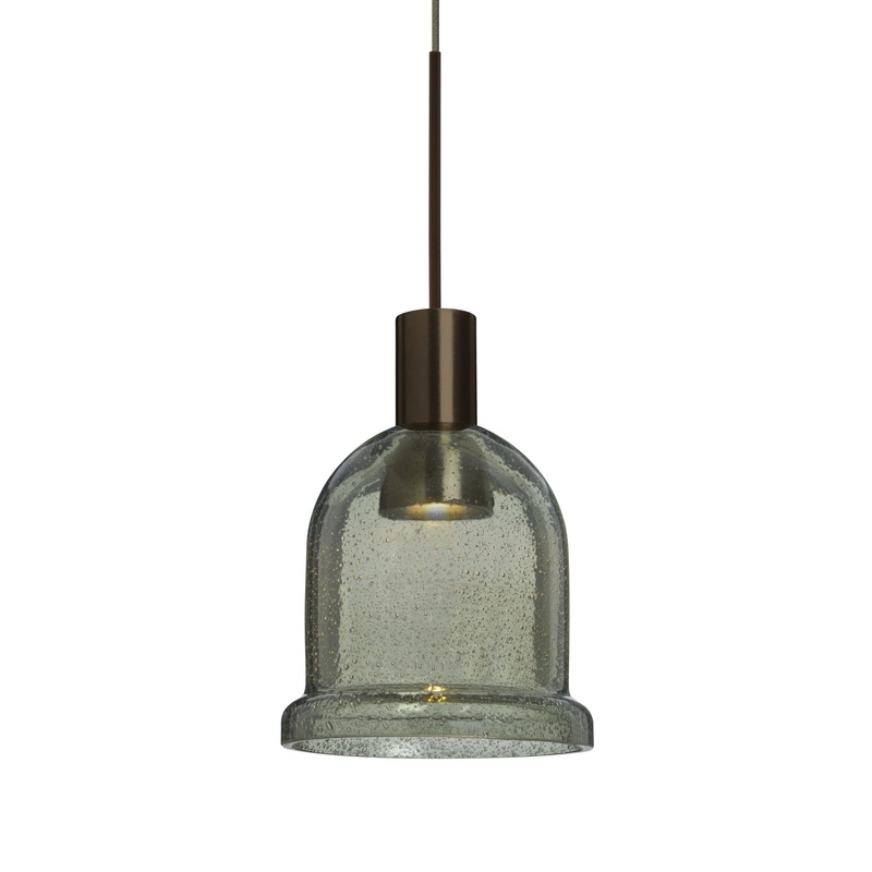 LED Pendant from the Kiba Collection in Bronze Finish by Besa