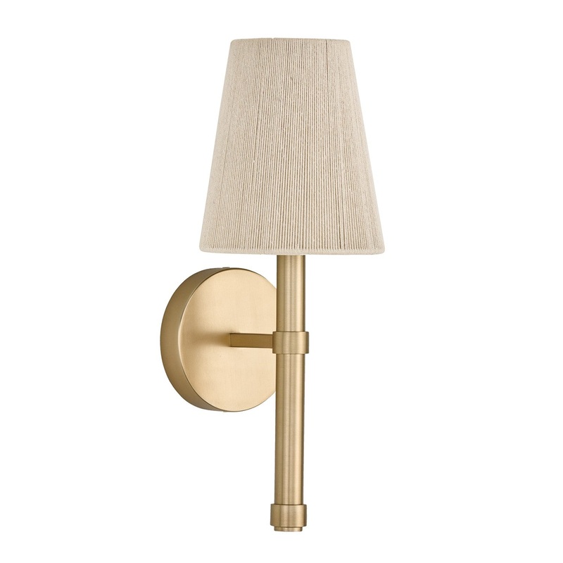 One Light Wall Sconce from the Mira Collection in Matte Brass Finish by Capital Lighting