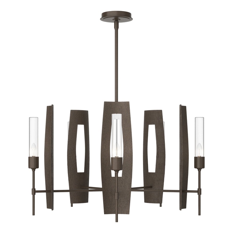 Passage 5-Light Circular Pendant Bronze Clear Glass (ZM)