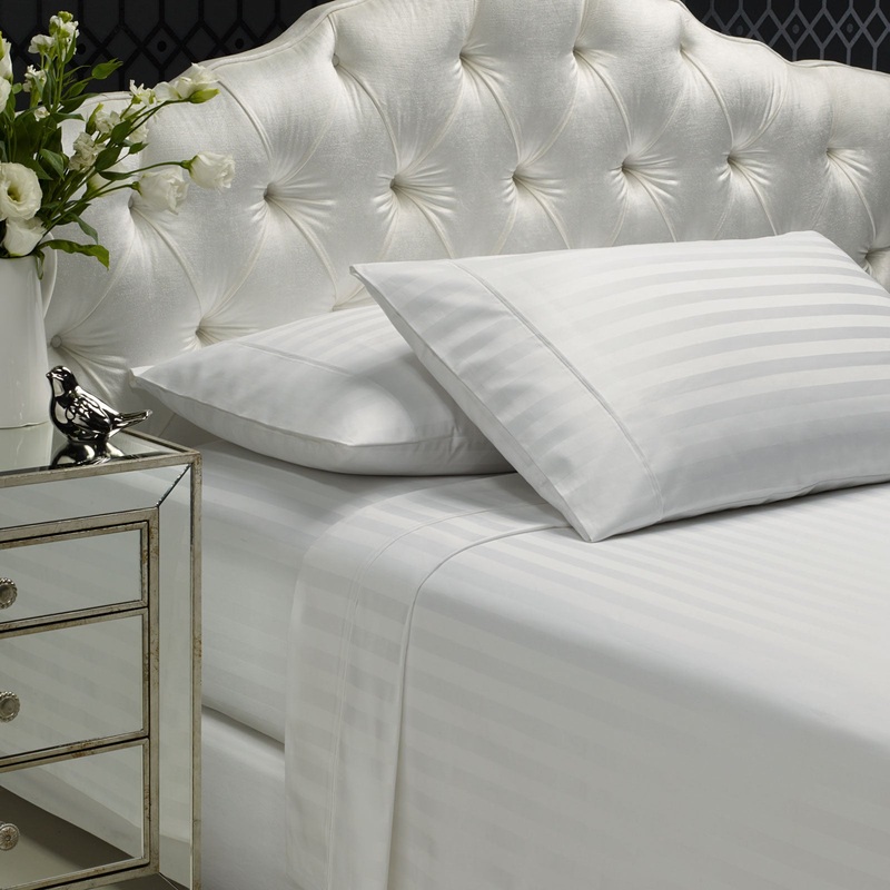 Royal Comfort 1200TC Sheet Set Damask Cotton Blend Ultra Soft Sateen Bedding – King – White