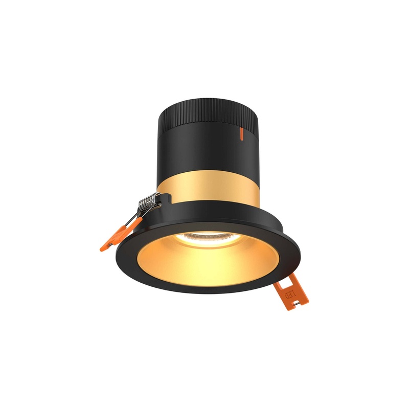 3″ Modular Downlight Gold with Black Trim 20 Degrees Regressed
