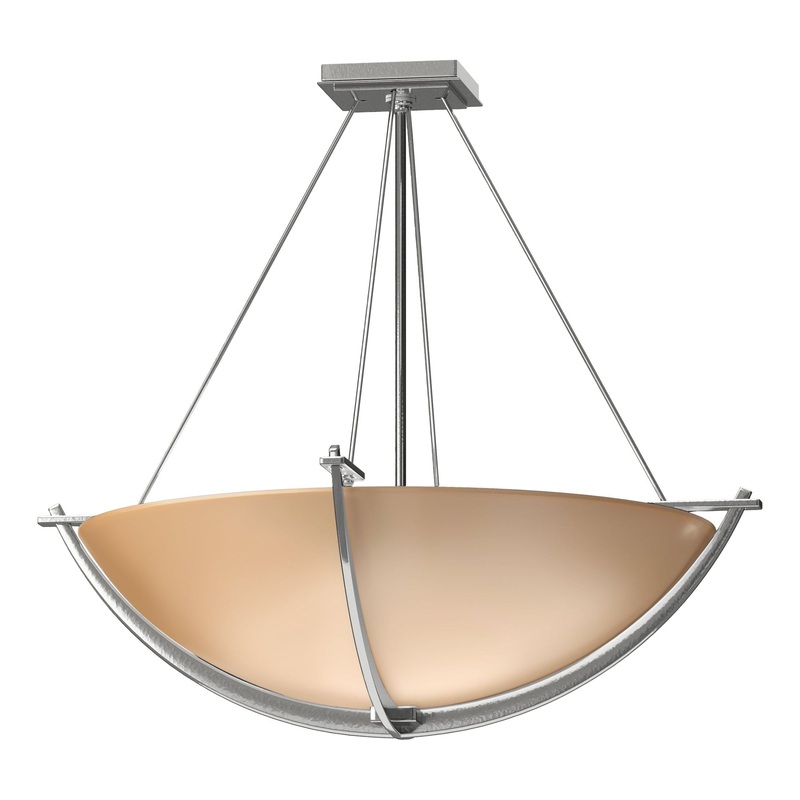 Compass Large Semi-Flush Sterling Sand Glass (SS)