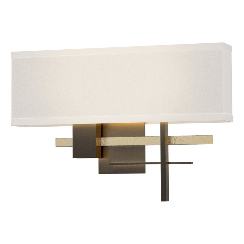 Cosmo Sconce Oil Rubbed Bronze Modern Brass Flax Shade (SE)