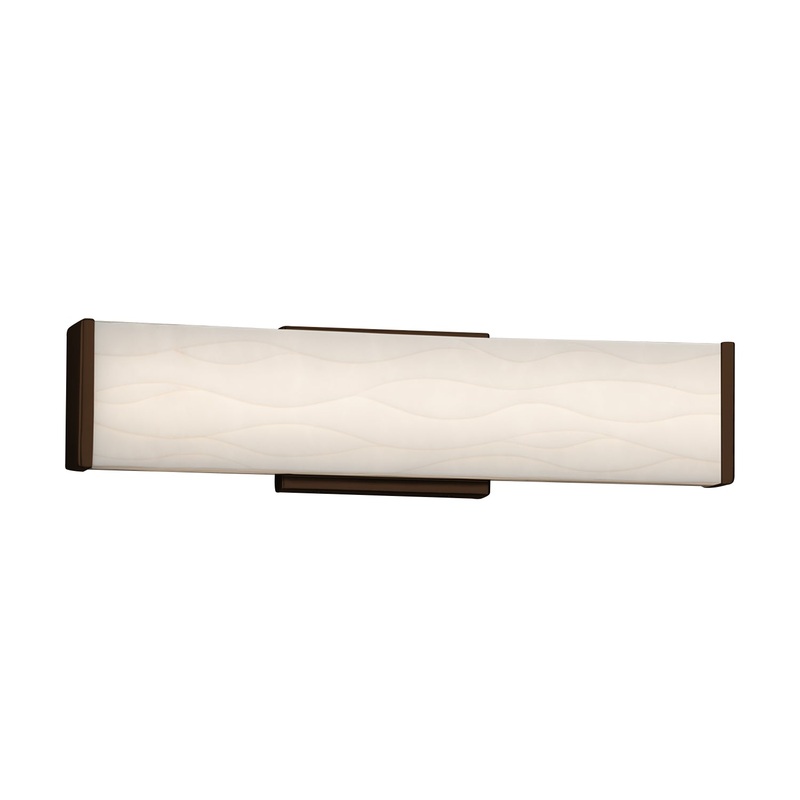LED Bath Bar from the Porcelina Collection in Dark Bronze Finish by Justice Designs