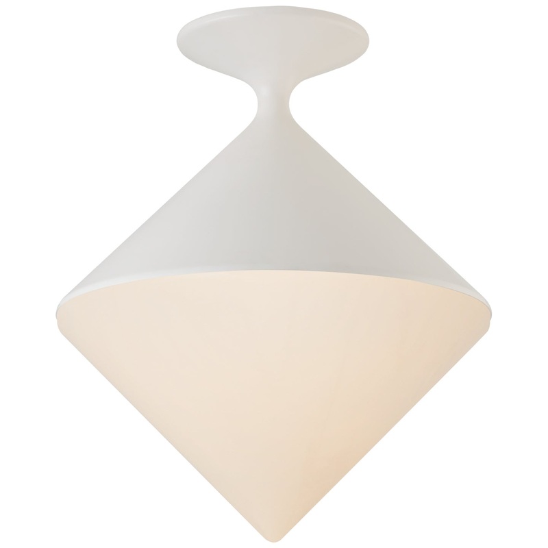 LED Flush Mount from the Sarnen Collection in Matte White Finish by Visual Comfort Signature