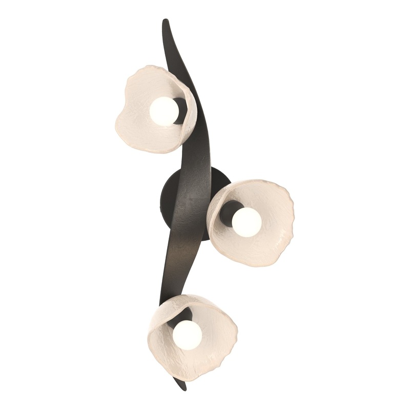 Mika 3-Light Large Sconce/Semi-Flush Black