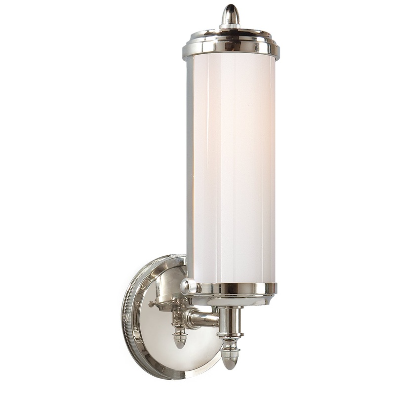 One Light Bath Sconce from the Merchant Collection in Chrome Finish by Visual Comfort Signature