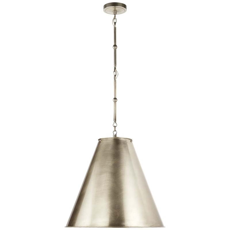One Light Pendant from the Goodman Collection in Antique Nickel Finish by Visual Comfort Signature