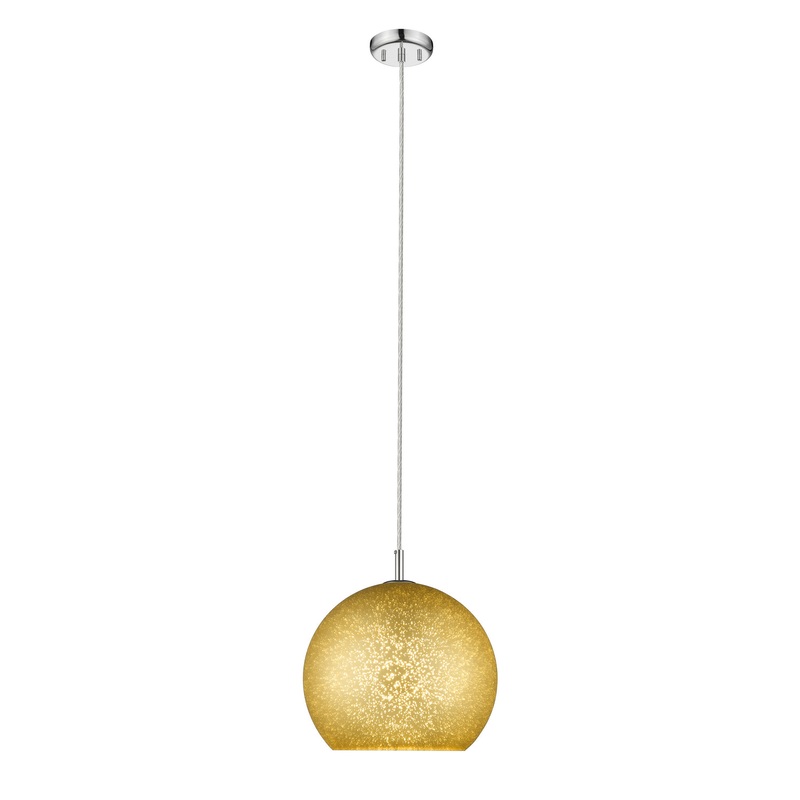 One Light Pendant from the Nimbus Collection in Chrome Finish by Z-Lite
