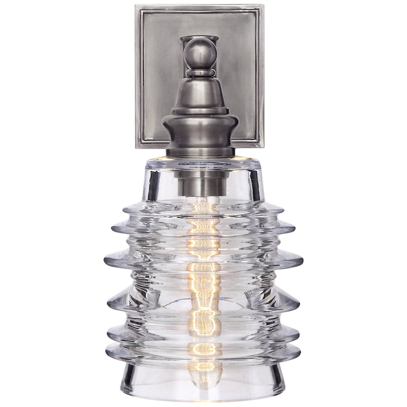 One Light Wall Sconce from the Covington Collection in Antique Nickel Finish by Visual Comfort Signature