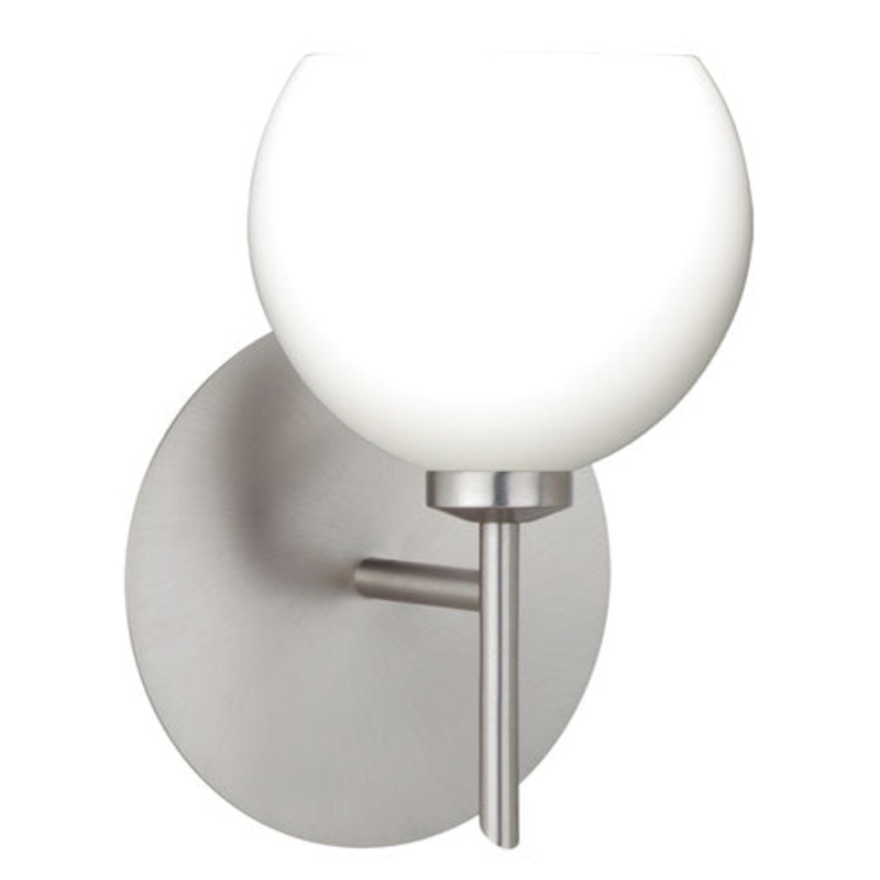 One Light Wall Sconce from the Palla Collection in Satin Nickel Finish by Besa