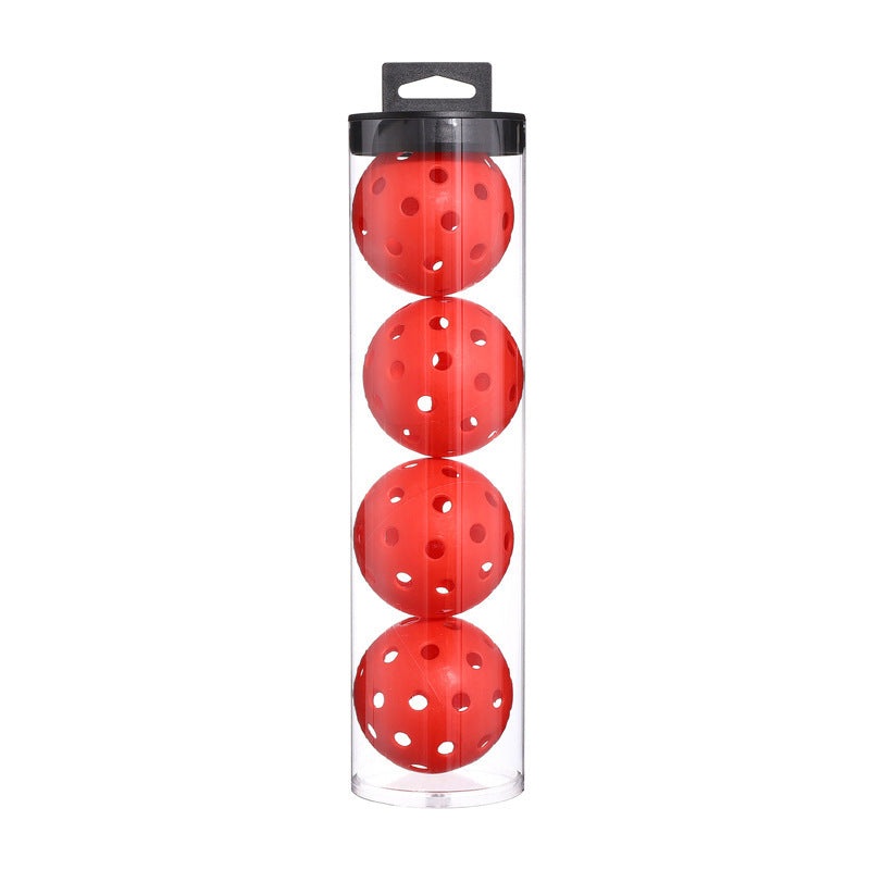 2 Tubes Red Outdoor Pickleball Balls 4-Pack – Durable 40-Hole Design with Carry Tube(8 balls in total)