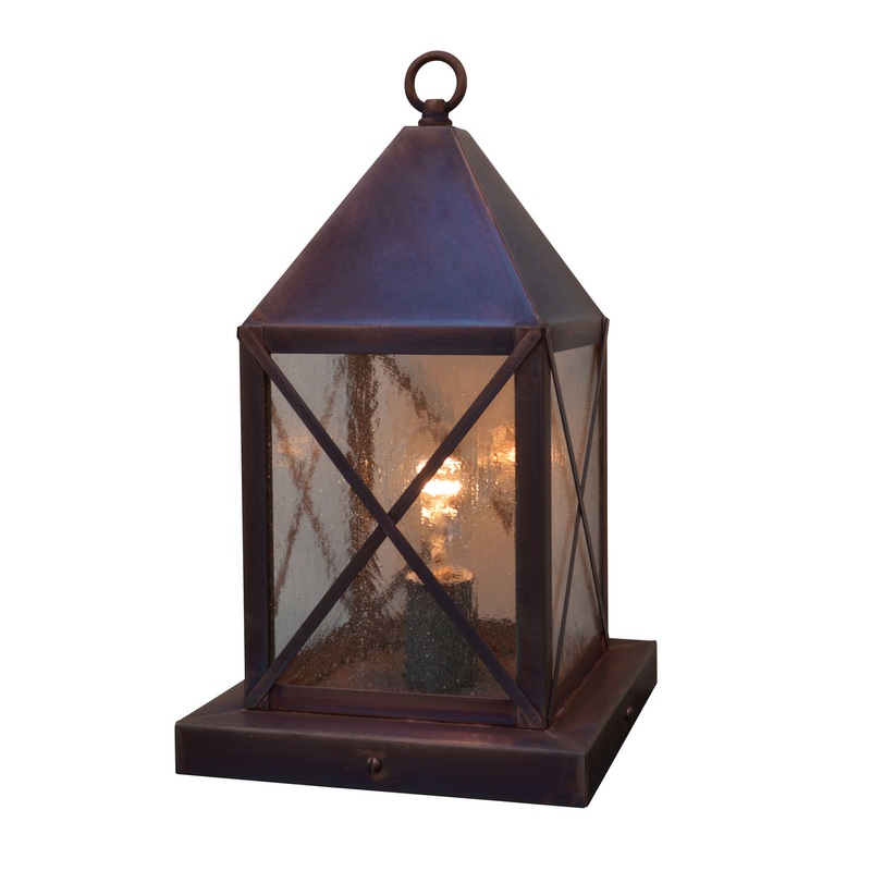 Arroyo NOC-6CS-RC Nottingham One Light Column Mount Raw Copper