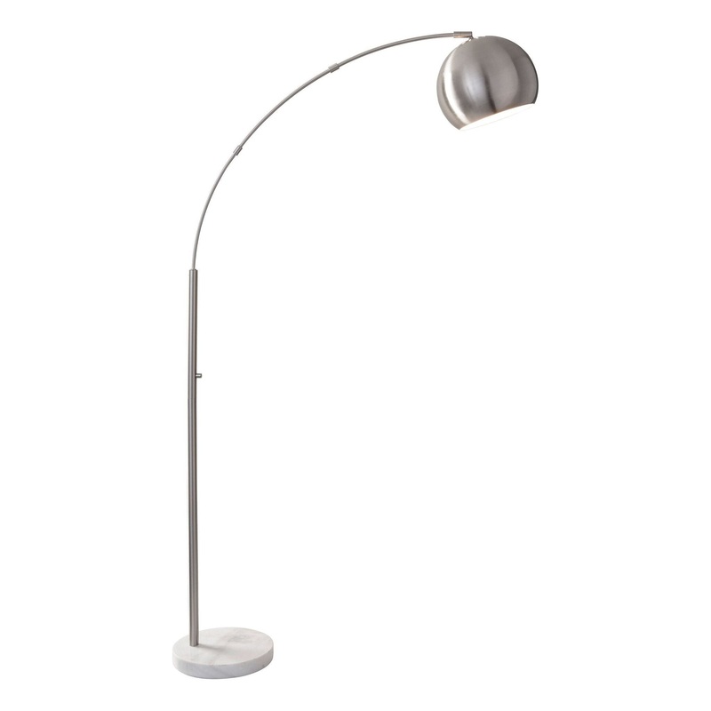 Astoria Arc Lamp Brushed Steel