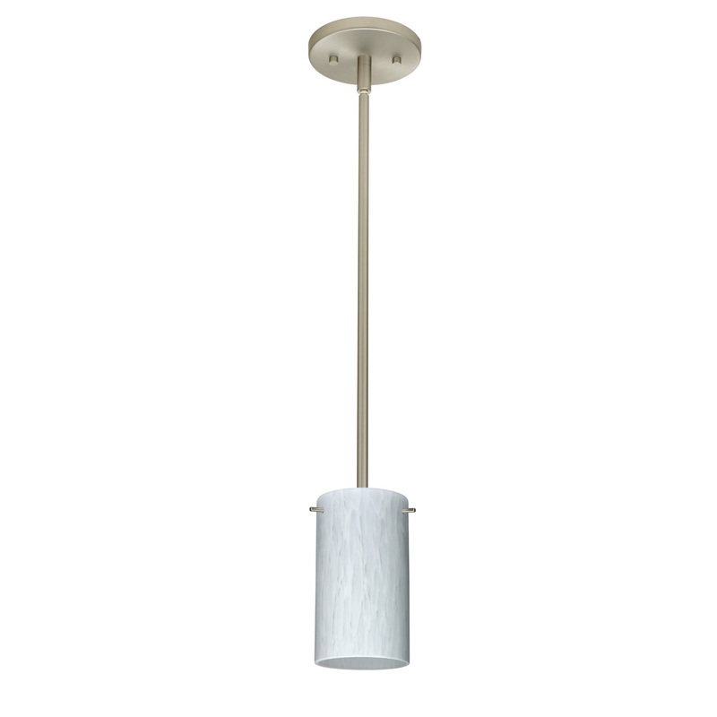 Besa 1TT-440419-LED-SN Stilo One Light Pendant Satin Nickel