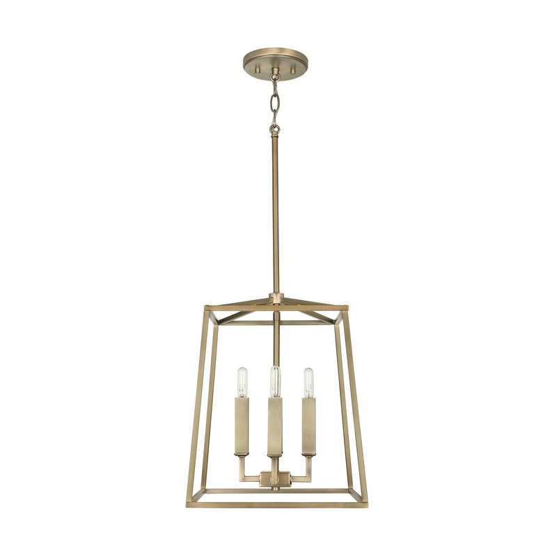 Capital Lighting 537641AD Thea 4 Light Foyer Aged Brass