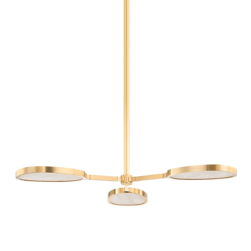 Corbett Lighting 338-03-VB Patras LED Chandelier Vintage Brass