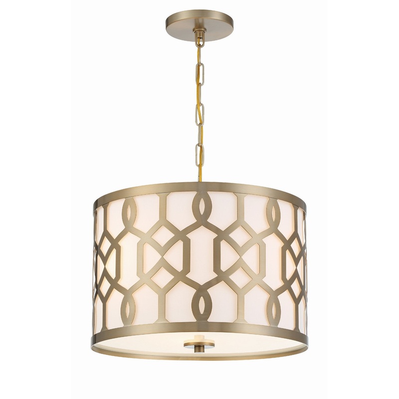 Crystorama 2265-AG Jennings Three Light Chandelier Aged Brass