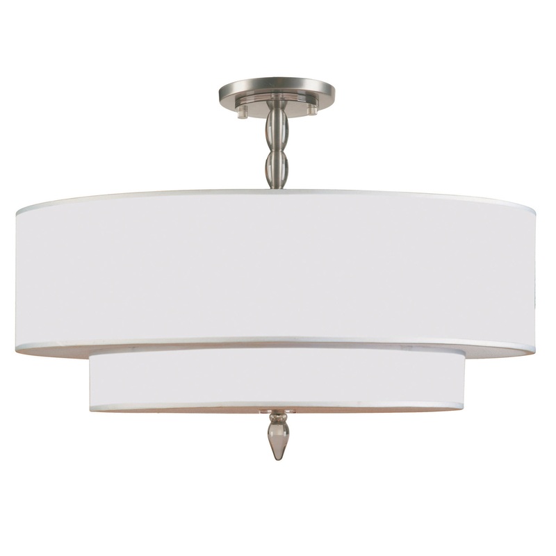 Crystorama 9507-SN_CEILING Luxo Five Light Semi Flush Mount Satin Nickel