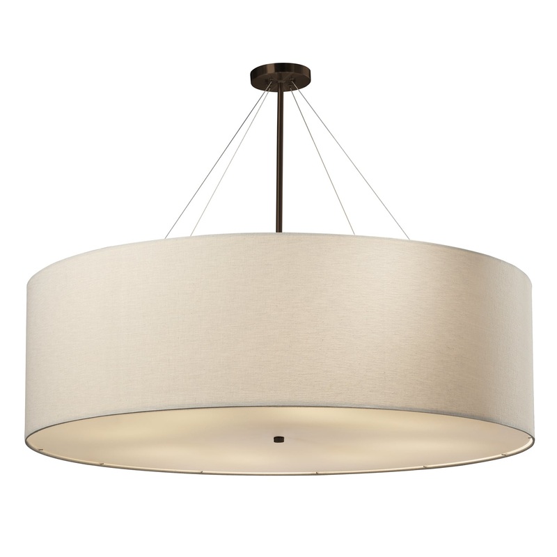 Eight Light Pendant from the Classic Collection in Dark Bronze Finish by Justice Designs