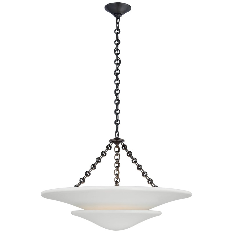 LED Chandelier from the Mollino Collection in Bronze Finish by Visual Comfort Signature