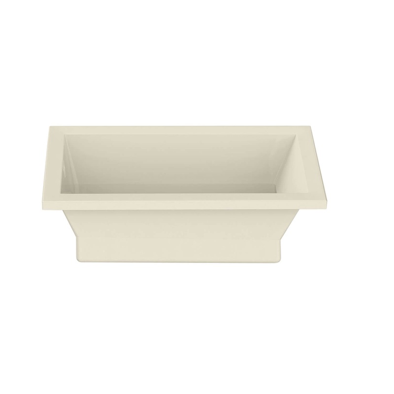 MAAX 102787-055-004 Aiiki 6636 Acrylic Drop-in End Drain Aerofeel Bathtub in Bone