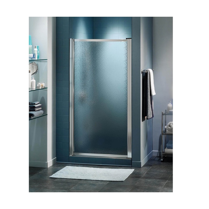 MAAX 136645-970-084-000 Pivolok 29-30  x 64  in. Pivot Shower Door for Alcove Installation with Raindrop glass in Chrome
