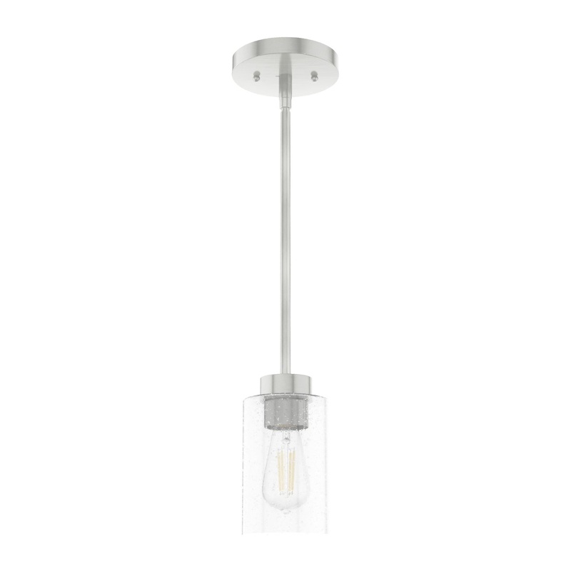 One Light Mini Pendant from the Hartland Collection in Brushed Nickel Finish by Hunter