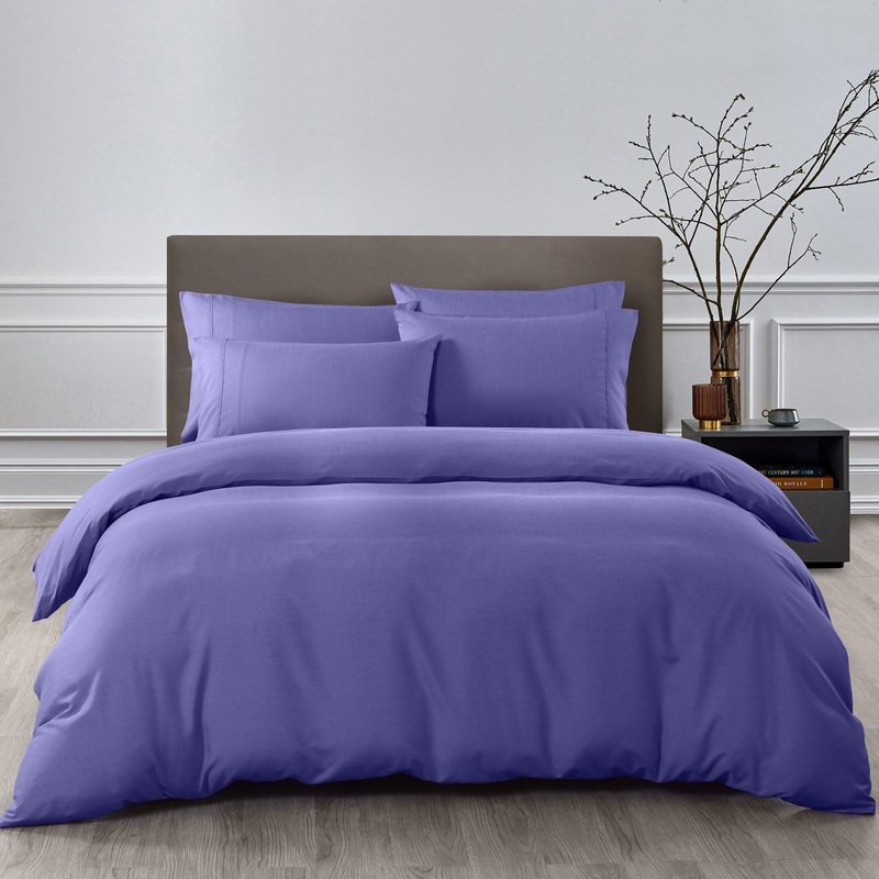 Royal Comfort 2000TC Quilt Cover Set Bamboo Cooling Hypoallergenic Breathable – Double – Royal Blue
