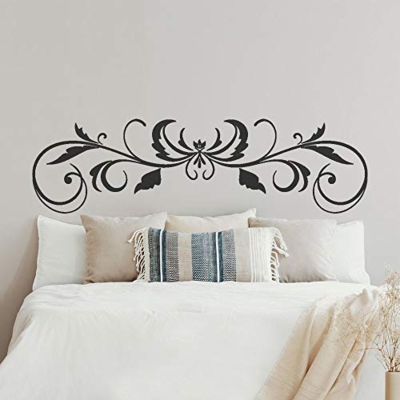 T-MK369 – Adesivi per testiera del letto, 39 x 140 cm, colore: Nero