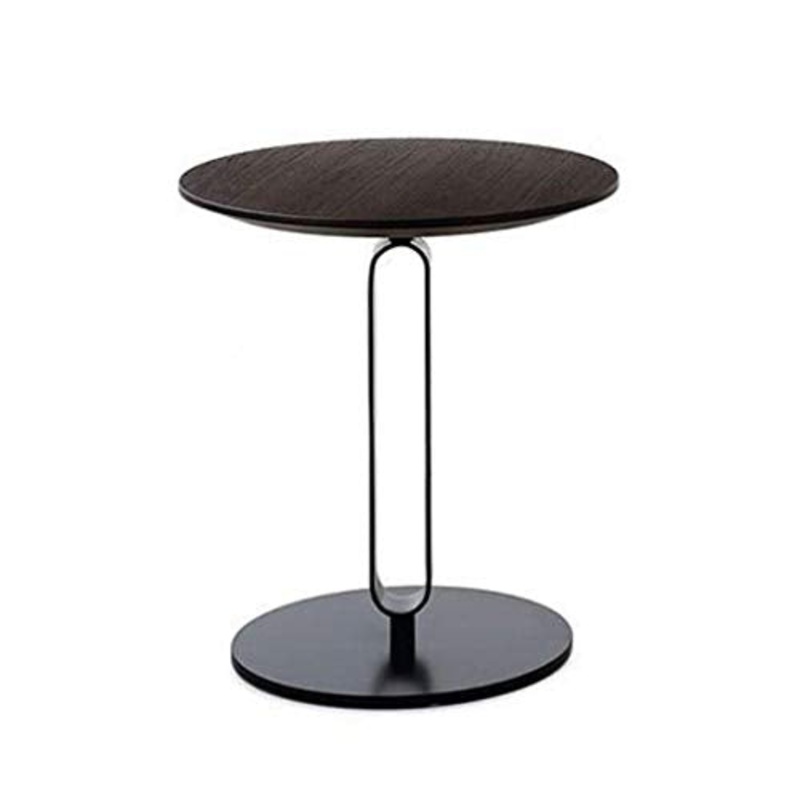 ZFF Tavolino in Legno massello Nero, Salotto da Letto Comodino da Letto, 45x55cm, Retro Semplice