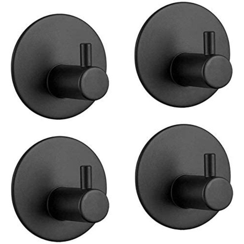 4 Pack Stainless Steel self-Adhesive Wall Hook for Bathroom and Kitchen