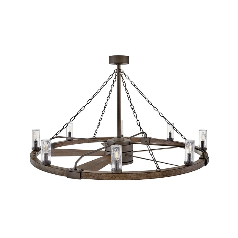 52″ LED Smart Fandelier from the Sawyer Collection in Metallic Matte Bronze Finish by Hinkley