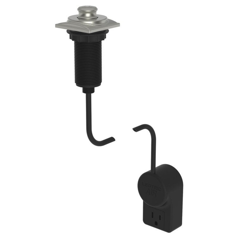 Air Activation Switch Adams Disposer with Power Adapter Satin Nickel PVD Brass