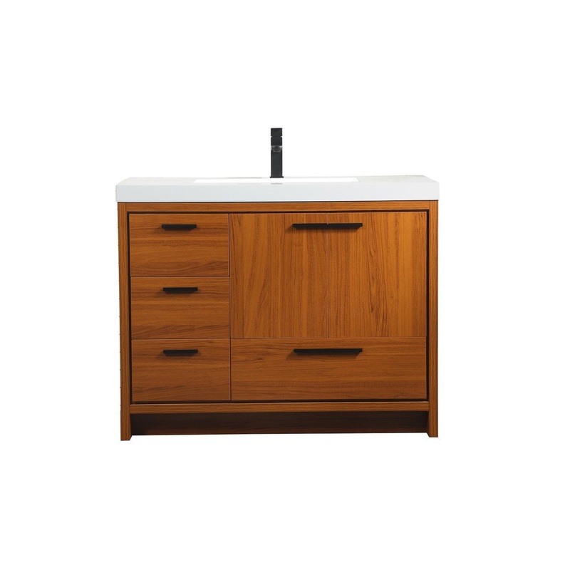 Bathroom Vanity Set from the Wyatt Collection in Teak Finish by Elegant Lighting