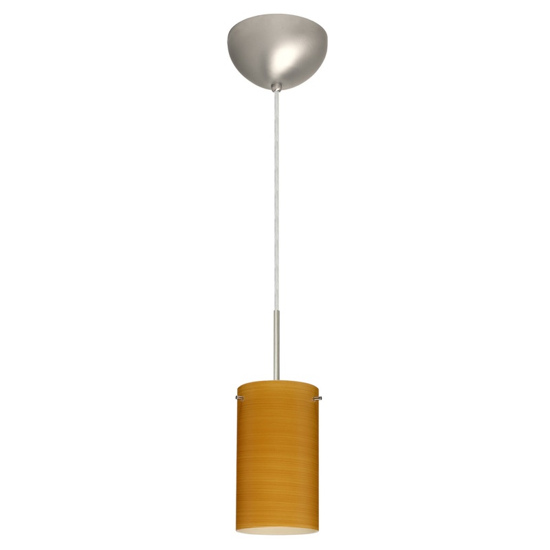 Besa 1BC-4404OK-MED-SN Stilo One Light Pendant Satin Nickel
