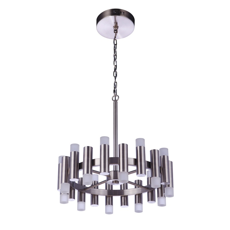 Craftmade 57520-BNK-LED Simple Lux LED Chandelier Brushed Polished Nickel