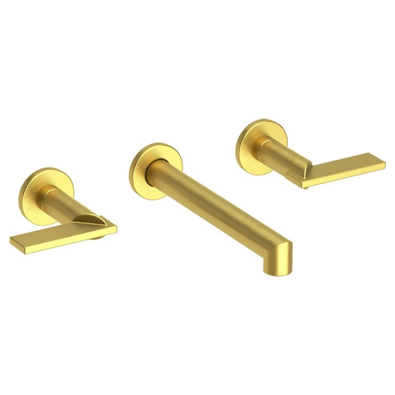 Keaton Two Handle Wall-Mount Bathroom Faucet – Satin Brass