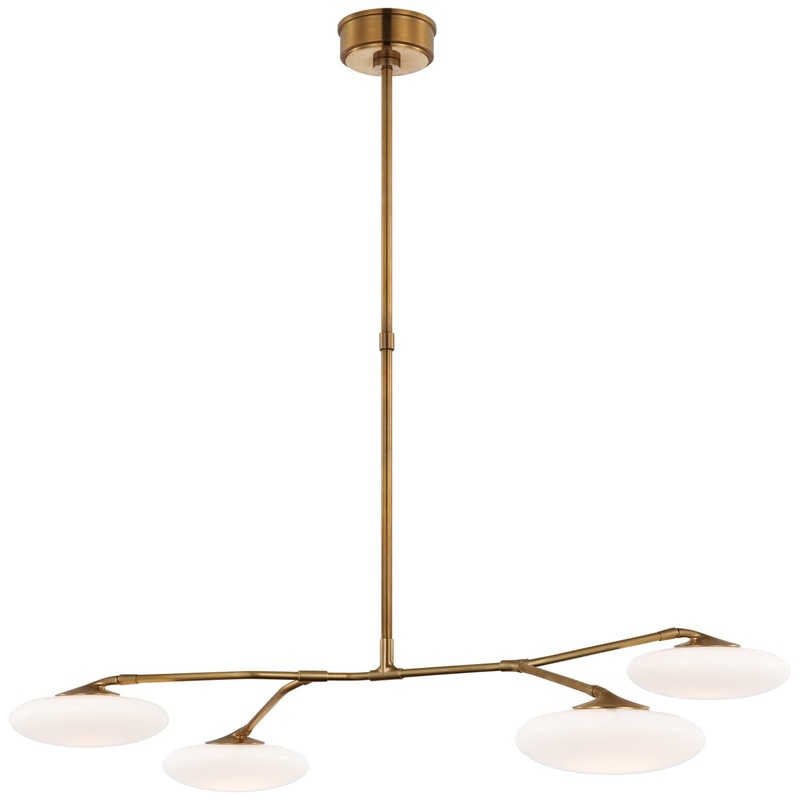 LED Chandelier from the Brindille Collection in Soft Brass Finish by Visual Comfort Signature