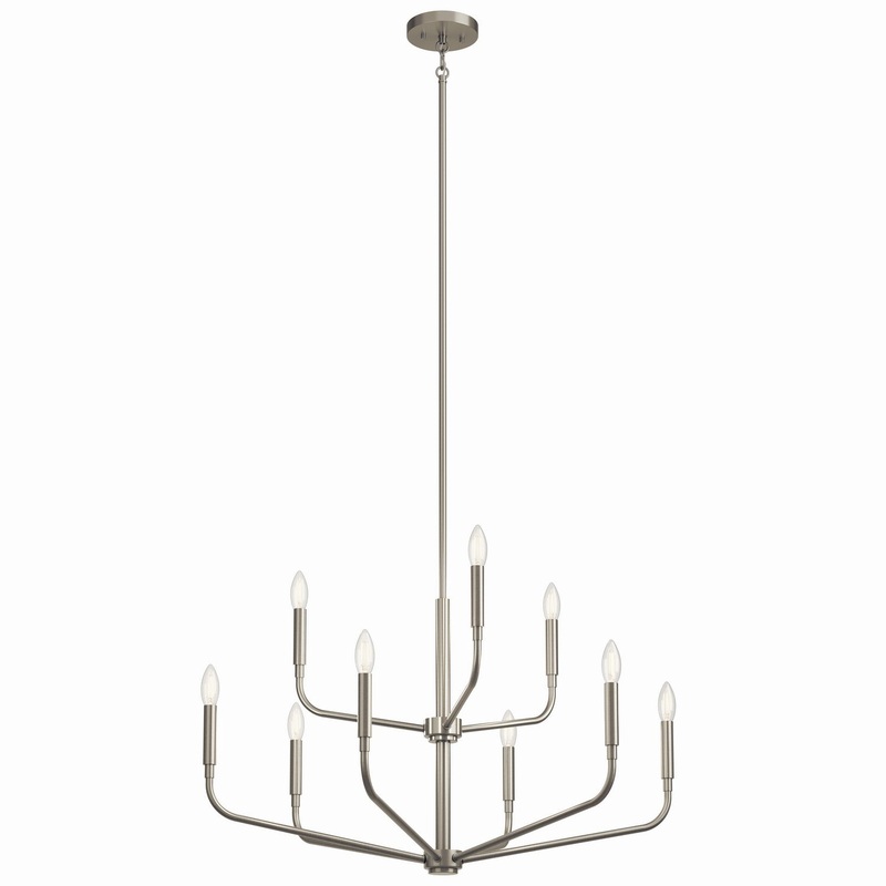 Nine Light Chandelier from the Madden Collection in Brushed Nickel Finish by Kichler
