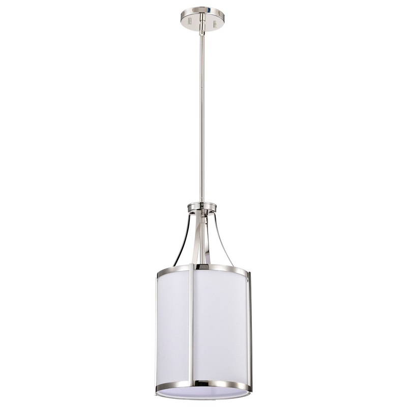 One Light Pendant from the Easton Collection in Polished Nickel Finish by Nuvo Lighting