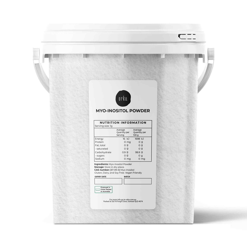 Orku 800g Myo Inositol Powder Tub – USP Grade High Purity Unflavoured