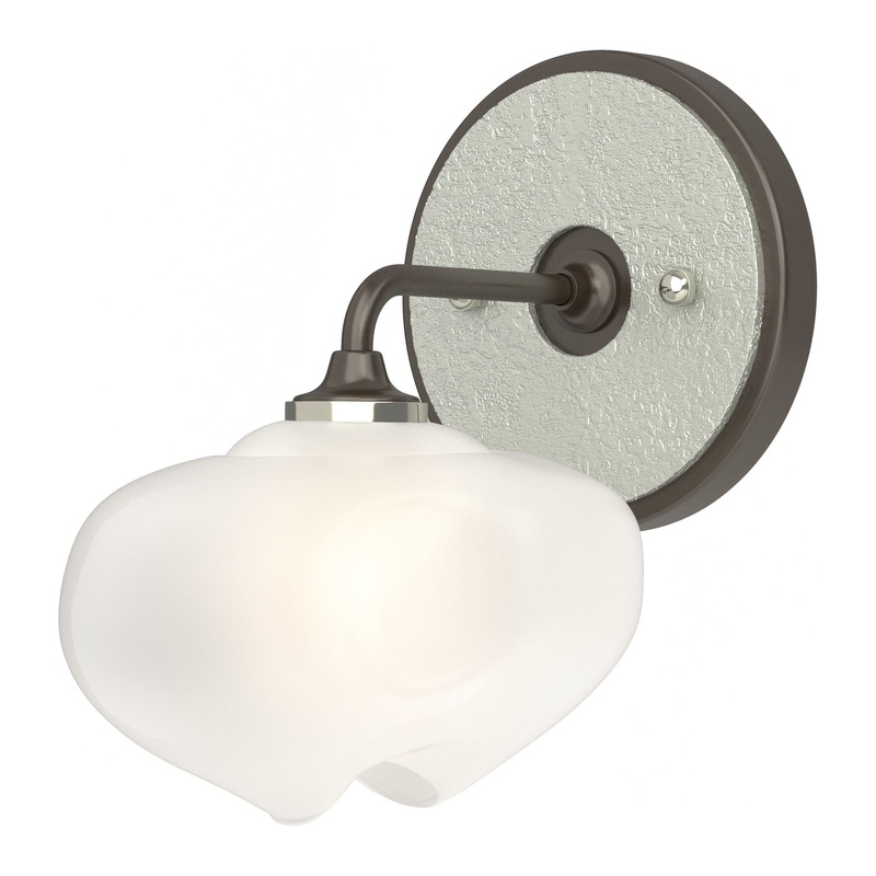 Ume 1-Light Curved Arm Bath Sconce Oil Rubbed Bronze Vintage Platinum