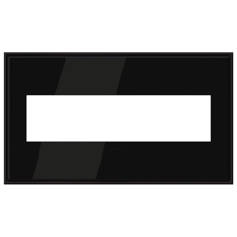 Wall Plate from the Adorne Collection in Black Nickel Finish by Legrand