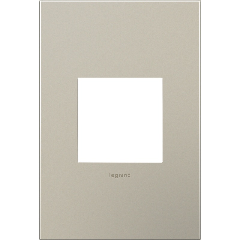 Wall Plate from the Adorne Collection in Satin Nickel Finish by Legrand