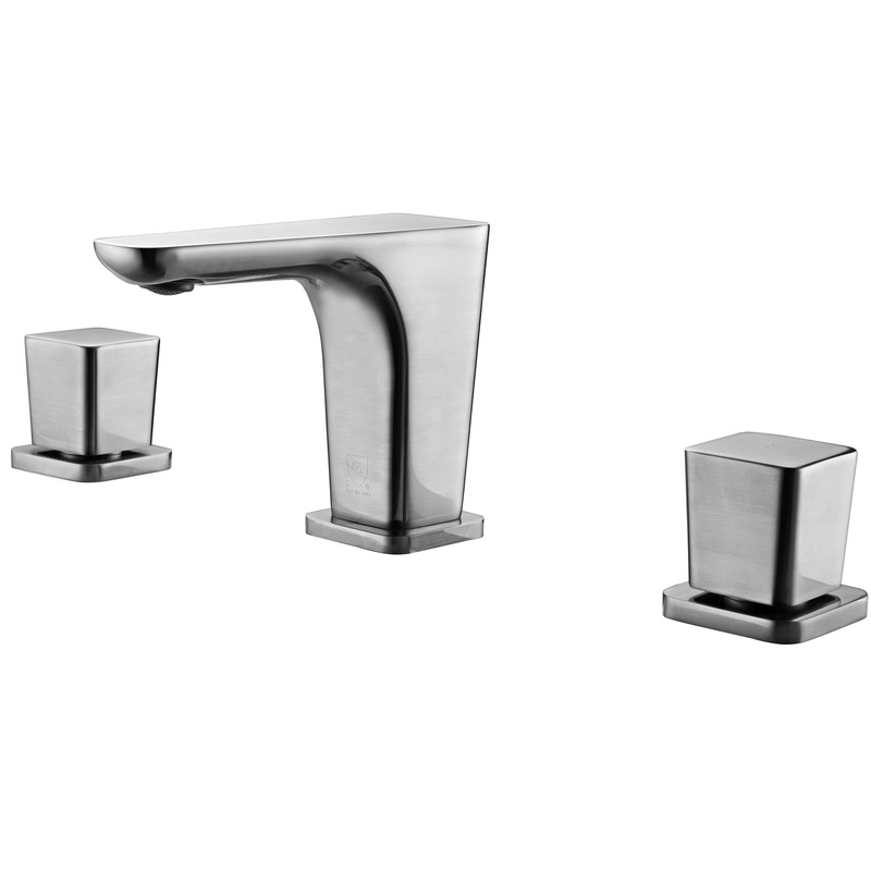ALFI brand AB1782-BN Brushed Nickel Widespread Modern Bathroom Faucet