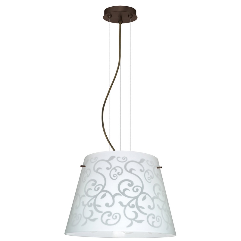 Besa 1KV-4394WD-BR Amelia Three Light Pendant Bronze (Discontinued)