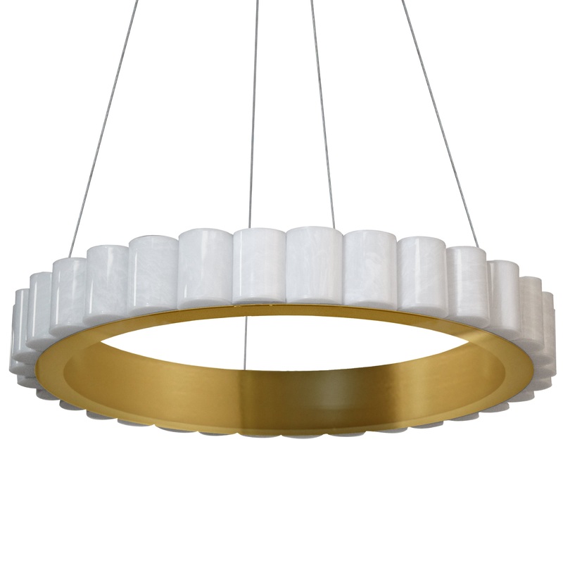 Celeste 30W Chandelier Aged Brass